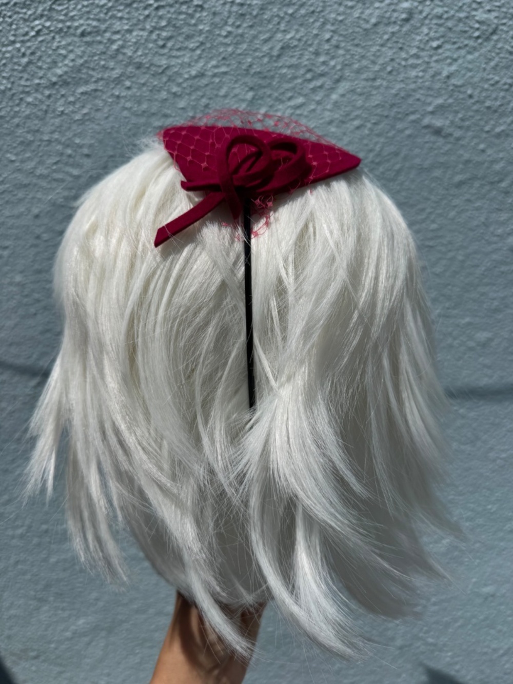Deep Pink Fascinator - Picture 3 of 4